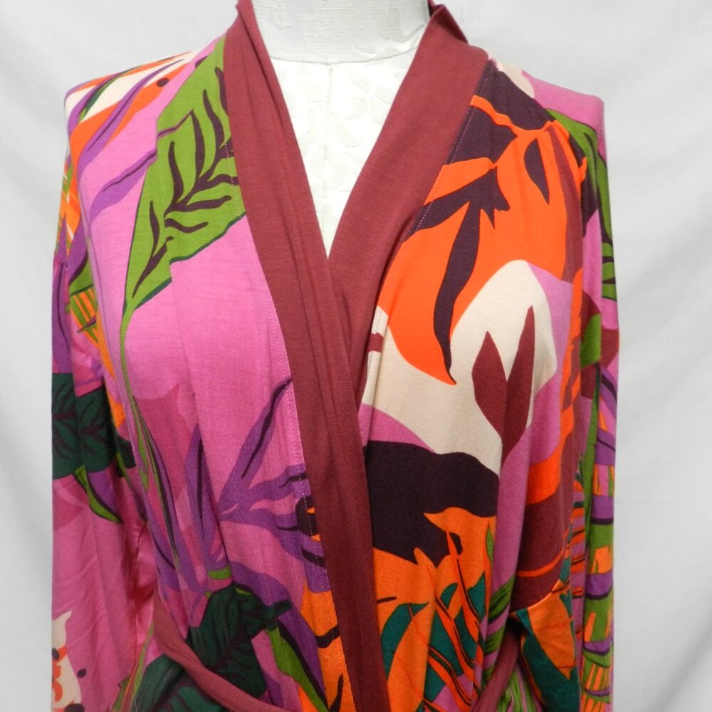 SOMA Cool Nights Rayon Robe Pockets Colorful Size Sz Small Medium Sm Md S M - Picture 4 of 16